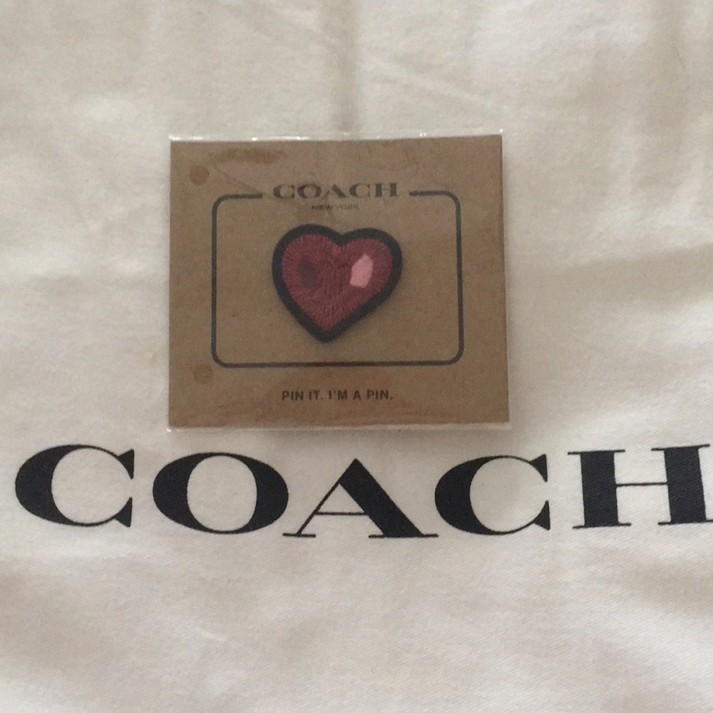 Coach Red Heart Pin